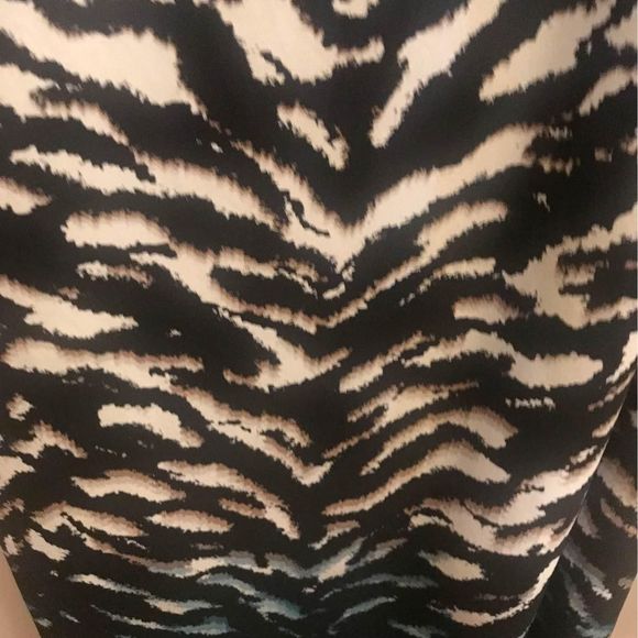 Women’s Plus Size 3x Long Sleeveless Dress Studio One New York Blue Tan White - Picture 4 of 6